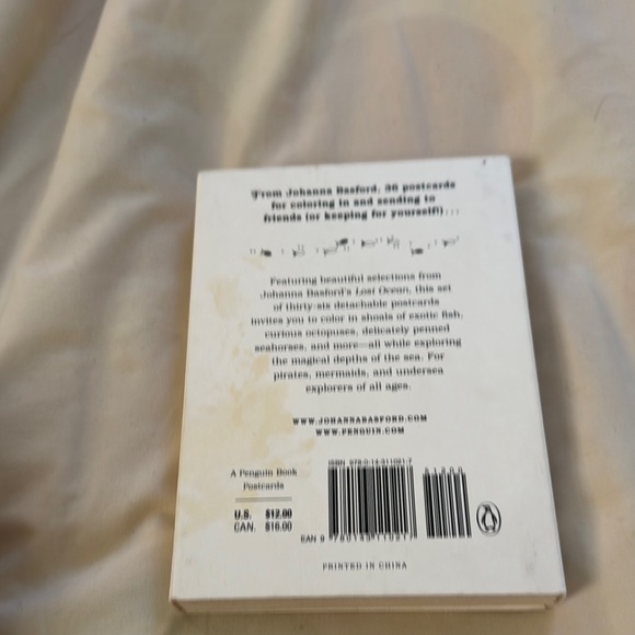 Original Penguin Lost Ocean Coloring Postcards - Gold and Black - Picture 5 of 5